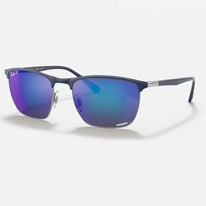 Ray-Ban Cromance sun glasses, elegant blue tone color, unisex